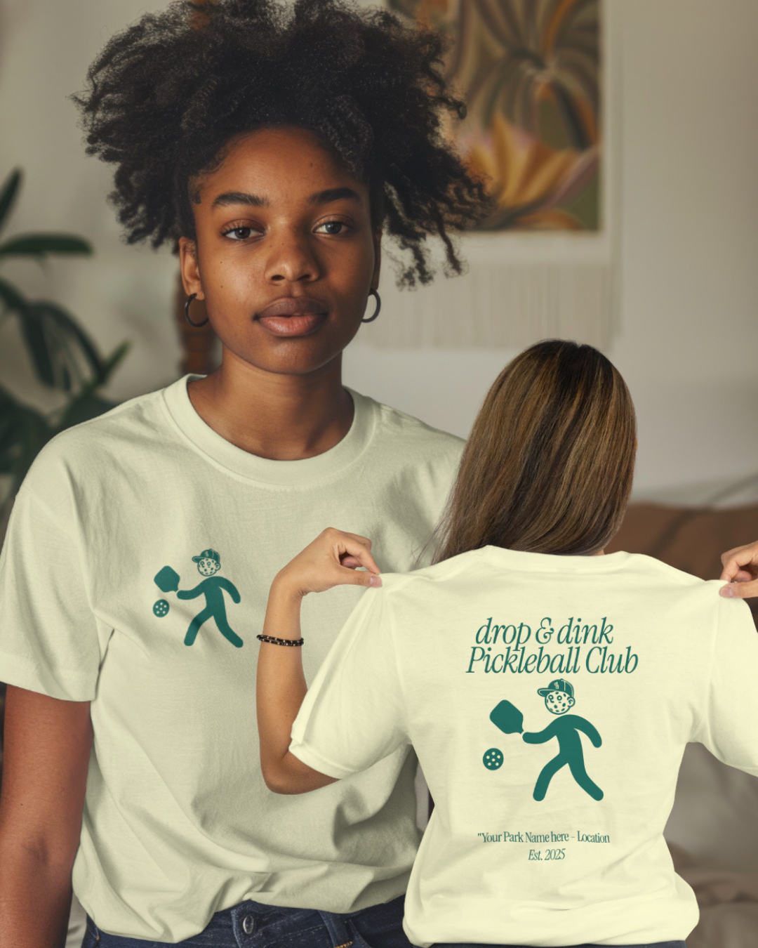 d&d pickleball club: custom" Rep Your Court" tee